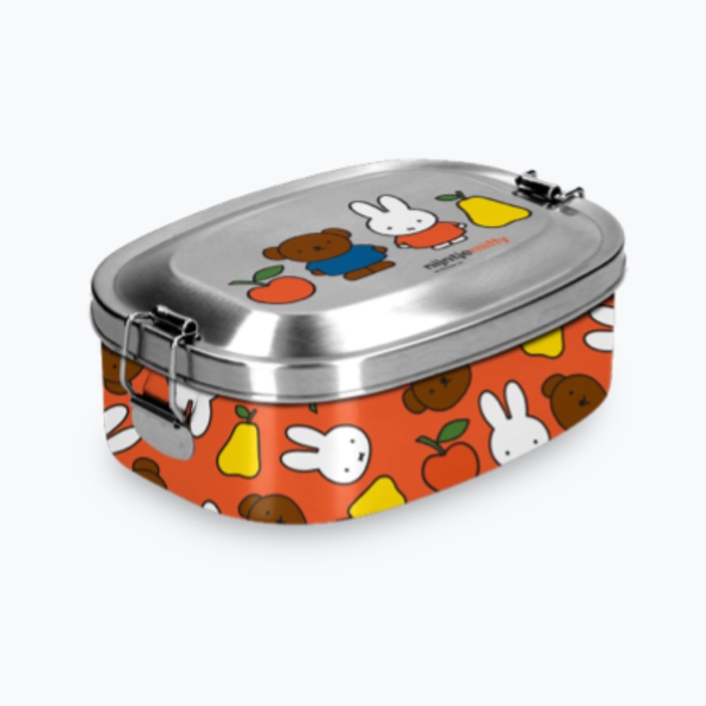NEW Miffy Lunchbox - Orange and Silver